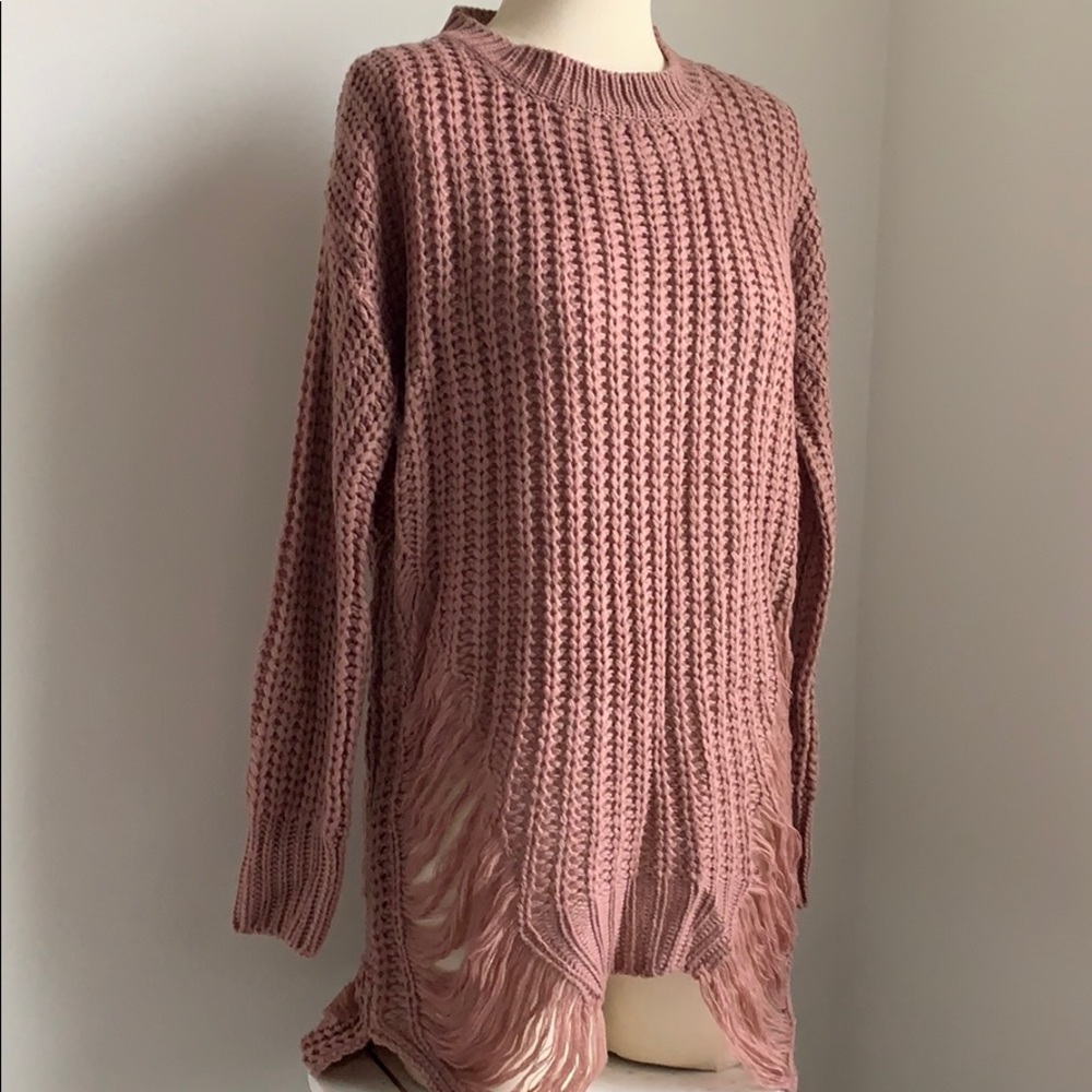 Distressed Knitted Dress - Small